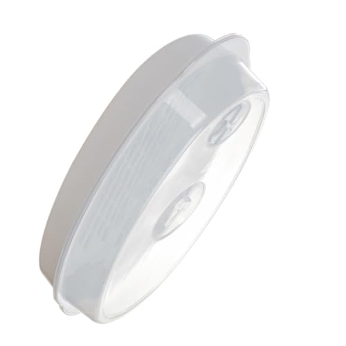 Healeved Vaporera para Microondas con Tapa Blanca Plato de Vapor para Pescado y Verduras Apta para Cocinar al Vapor en Microondas Utensilio Doméstico Práctico y Seguro