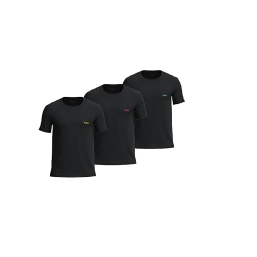 Hugo Lot de 3 t-Shirts RN Triplet P pour Homme, Noir 5, XXL