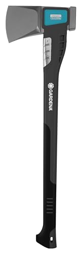 Gardena Spaltaxt 2800 S: Vielseitige Axt für Verschiedene Holzarbeiten, Antihaftbeschichtung, Edelstahl-Schlagschutz, Hammerfunktion, 70 cm (8719-48)