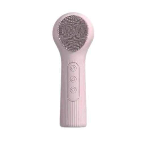 Cepillo de limpieza facial de silicona calentado, IPX7 impermeable a 45 ℃, limpiador cálido con vibración de 3 velocidades y diseño de doble cara-1