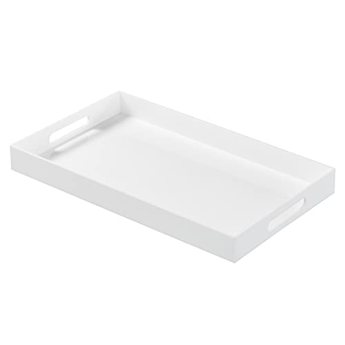 Kevjes 122010151212 Glossy White Acrylic Serving Tray cover