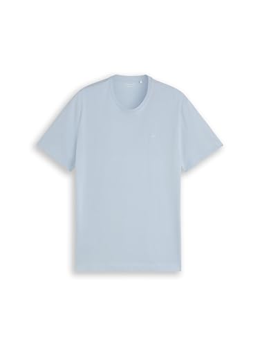 TOM TAILOR Herren Basic T-Shirt mit Logo-Stickerei – Ansicht 4