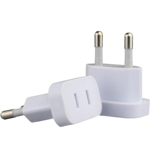 Adaptador de enchufe americano europeo, convertidor de viaje profesional para desplazamientos, adaptador de corriente ignífugo compatible teléfono ordenador secador de pelo para mochila