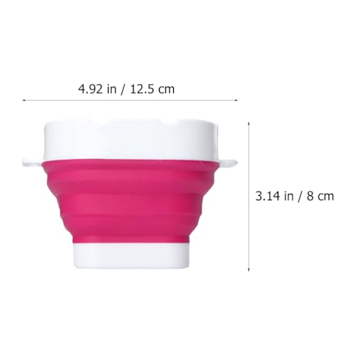 Image of ULTNICE Foldable Paint Brush Cleaner Bucket with Silicone Mixing Plate Portable Collapsible Artist Brush Washer for Beginners and Decorative Painting 4.92X3.93X3.14In