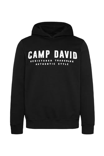 Camp David Herren Basic Hoodie mit Logo Print Black M Camp David Herren Basic Hoodie mit Logo Print Black M
