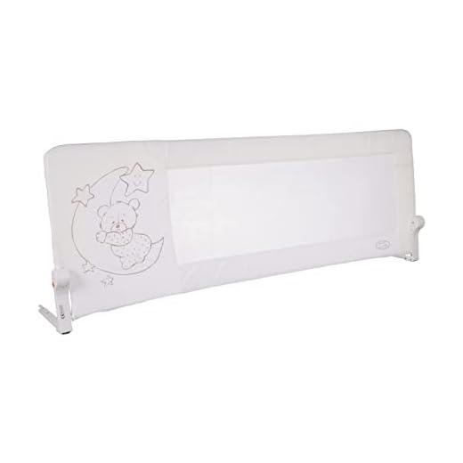 Barrera de Cama Nido para bebé, 180 x 66 cm. Modelo Osito y Luna Beige. Barrera de Seguridad. Sello de Calidad SGS.