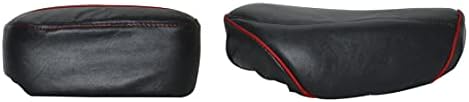 Stylish Red Strip in Seat Cover with Back Rest Foam Combo Compatible with Classic 350/500cc (2012-2020)