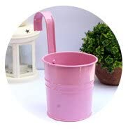 UBERSWEET Pink10 Colors Metal Iron Flower Pot Tub Hanging Balco