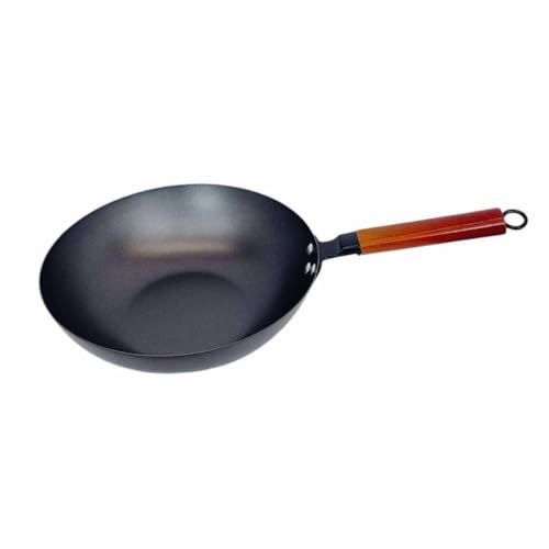 Wok de acero al carbono 25 cm fondo plano miniatura 6