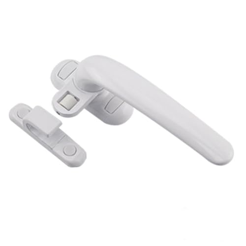 Manillas Para Ventanas Manillas de ventana con cerradura, aleación aluminio, hebilla desbloqueo, herrajes for mejoras del hogar(White Right)