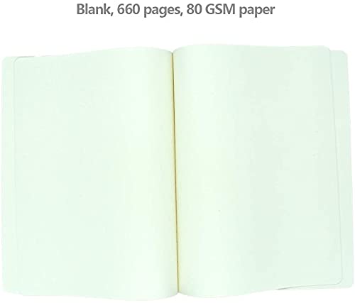 A5 Blank Notebook Pu Leather Hard Cover Notebook Journals Thick Sketchbook 660 Pages 80Gsm Paper Notepad Daily Work Student Notebook Drawing Sketch Pad Notebook For Sketching Writing Plain Notebook #TOP2