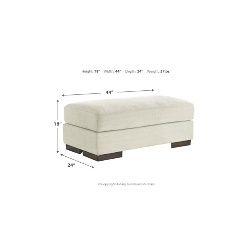 Image of Signature Design by Ashley Maggie Contemporary Accent Ottoman, Off White
