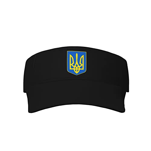 Sun Visors Ukraine Tryzub Proud Ukrainian Sunscreen Sport Baseball Empty Top for Women Men Black