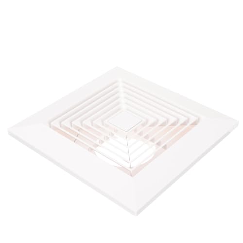 Housoutil 方形天井換気口カバー 風よけ機能付き 散流器出風口 室内排気用 吸音効果 バスルーム キッチン エアコン対応 簡単取付 清掃可能 耐