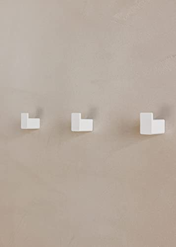Metallbude Kleiderhaken PALO - 3er Set Weiß - Minimalistische Wandhaken...