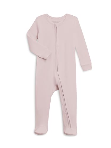 Image of Colored Organics Baby Zip-Up Footed Sleeper with 2-Way Zipper - Newborn Organic Cotton Pajamas
