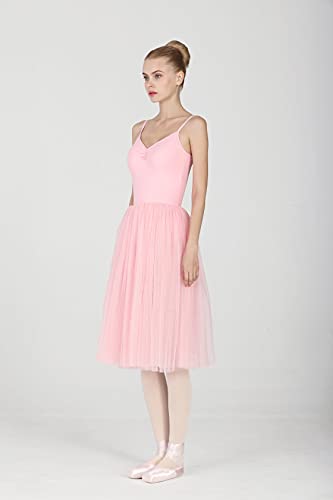 Dance Elite Tutu For Women - Classical Ballet Tutu Skirt With 4 Layers Of Tulle And Elastic Waste Band Pink #TOP2