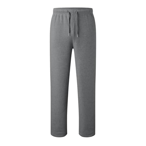Boy's Baggy Sweatpants Straight Wide Leg Open Bottom Athletic Joggers Elastic Waist Casual Sweat Pants with Pockets3
