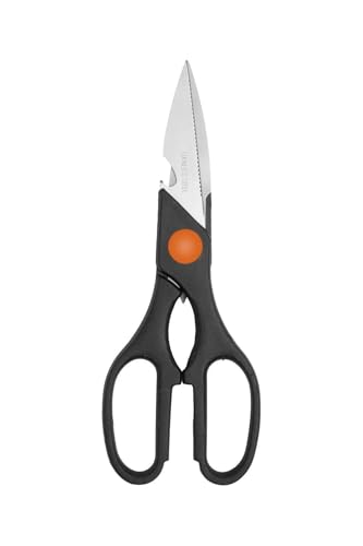 Çok Amaçlı Mutfak Makası; Paslanmaz Çelik Bıçak, Ergonomik Tasarım, Siyah