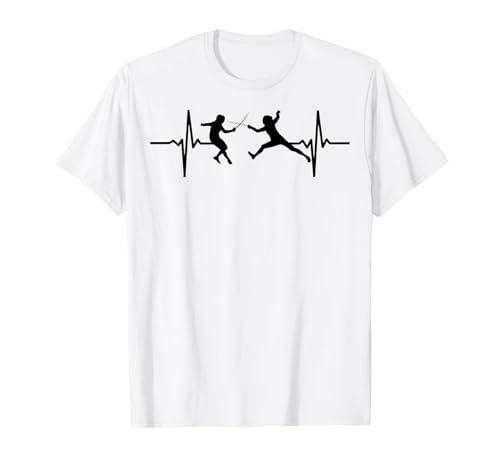 Escrimeur Jeu d'escrime Fencer sportive cardiogramme Escrime T-Shirt