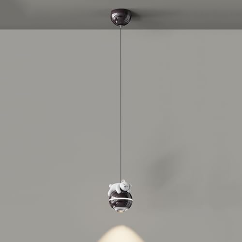 Lustre ours chrome pour chambre d'enfant un gardien lumineux pour de doux rêves