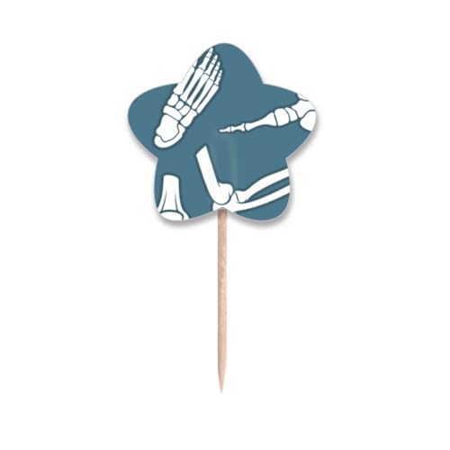 Pics cupcake squelette bleu pour décorer facilement les muffins de fête