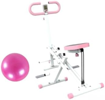 PSM Squat Machine for Home with 85cm Gymnastic Exercise Ball, Pink and White
