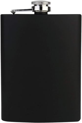 Image of Stainless Steel 8 Oz Liquor Hip Flask and Wine Whiskey Vodka Alcohol Drinks Pocket Bottle for Men Women (236 Ml)