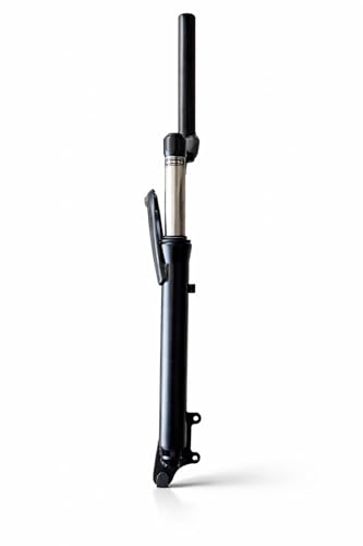 Image of Furix 26 Inch Single Crown Bicycle Suspension Fork, Matte Black with Chrome Stanchions, Threadless, 28.6 x 210MM Steerer Tube, 38MM