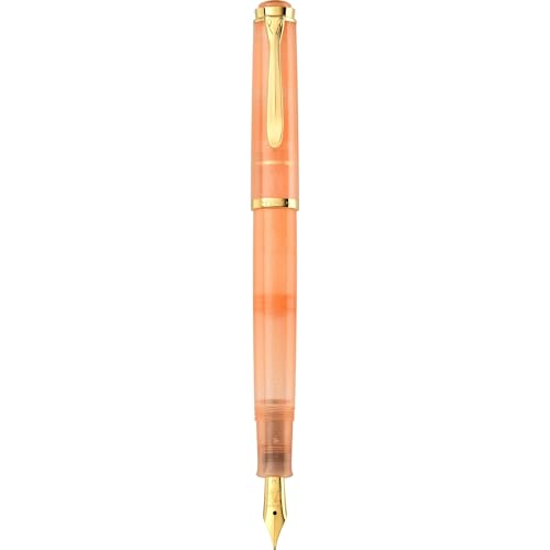 Pelikan ペリカン 万年筆 EF 極細字 クラシック M200 アプリコットアゲート 限定 正規輸入品