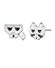 Karl Lagerfeld Paris Earrings Trio, Two-Tone/Jet, Set of 3 Pair