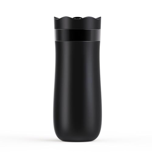 Vocdikficy Portátil de Prensa Francesa de Viaje Cafetera de Doble Pared de Acero Inoxidable con Aislamiento Al Vacío Cafetera y Tetera 320ML B