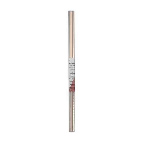 Silver Brazing Rod 15% BCuP-5 20 Flat Bar Silver Phos Copper Sticks JAgP-15 Silver HVAC Soldering Rods 0.050"x1/8"x14" for Air-conditioners, Refrigerators and Freezers Copper