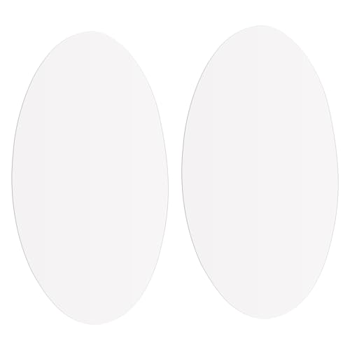 Garneck 2 Piezas Pegatina Espejo de Pared Adhesiva Ovalada Efecto Espejo Autoadhesiva Decorativa para Salón Dormitorio Baño