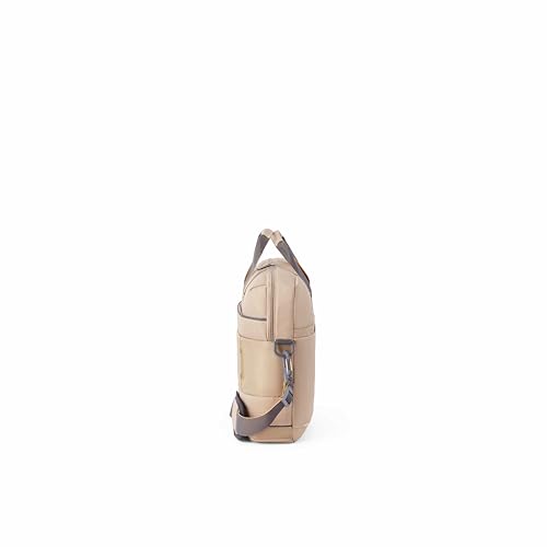 Image of American Tourister Urban Biz Office Briefcase | 2 Compartments | Front Quick-Access Pocket | Messenger Bag for Business | Adjustable & Detachable Shoulder Strap | Beige