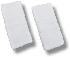 US Glove Sweat Bands for Wrists, Sports Wristbands for Men & Women, Athletic Hand Bands for Tennis, Gymnastics, Basketball, Volleyball, Baseball, 2-pc White Cotton Arm Sweatbands