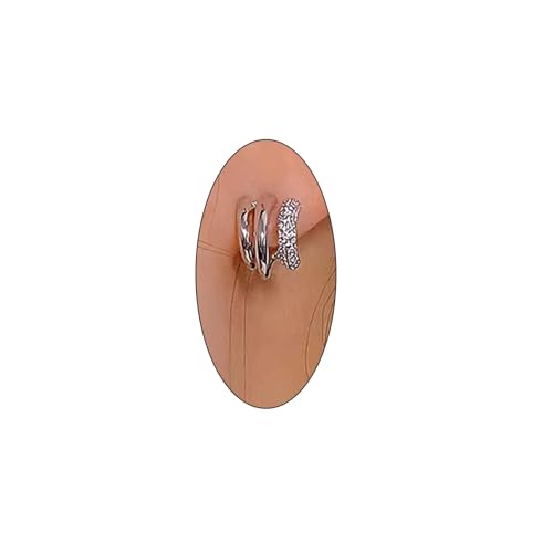 Pendientes de aro sin perforación para mujer, oro de 14 quilates, circonita brillante con clip, aretes de cartílago, minimalistas, accesorios de joyería para el día a día, regalos, Grande, Zinc