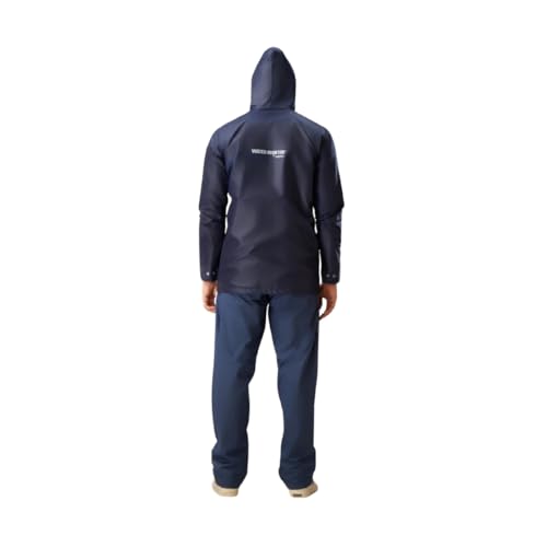 Image of ZEEL Water Fighter Rain Coat for Men with Adjustable Hood, Polyester Waterproof Full Sleeves, Top and Bottom Set Rainwear, Front Zip with Flap, Lightweight Raincoat