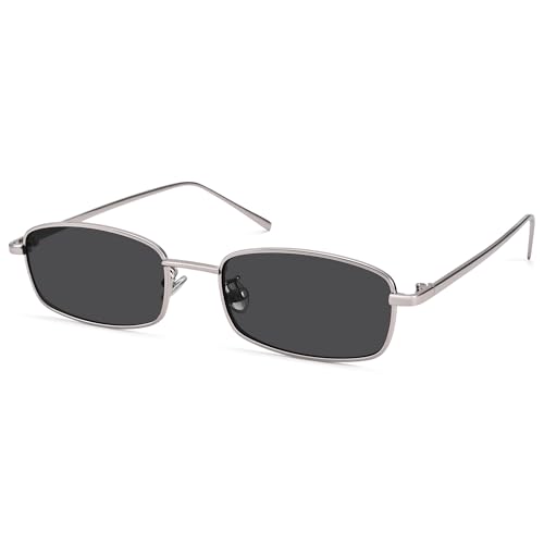 GLARDEFE Y2K Rectangle Sunglasses for Women Men