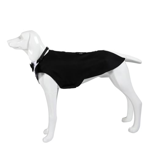 Traje Formal y Bandana para Perro Talla S Negro miniatura 4