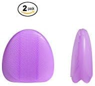 Face Cleansing Mitt – Dual Sided – Silicone – Soft Bristles for Deeper Facial Exfoliation – Massaging Bumps for Cleansing Facial Massage – Suitable for all Skin Types – One Size Fits All – 2 Pack