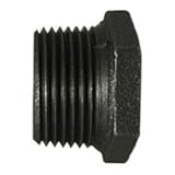 MIDLAND INDUSTRIES 65535 Reducer Hex Bushing, 2-1/2 in MPT x 2 in FPT, Iron, Black
