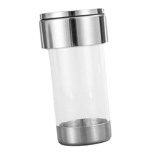 SECFOU Barattolo Per Spezie Inossidabile Con Coperchio Rotante Shaker Per Trasparente Contenitore Multifunzionale Per Cucina e Outdoor Facile Da Pulire
