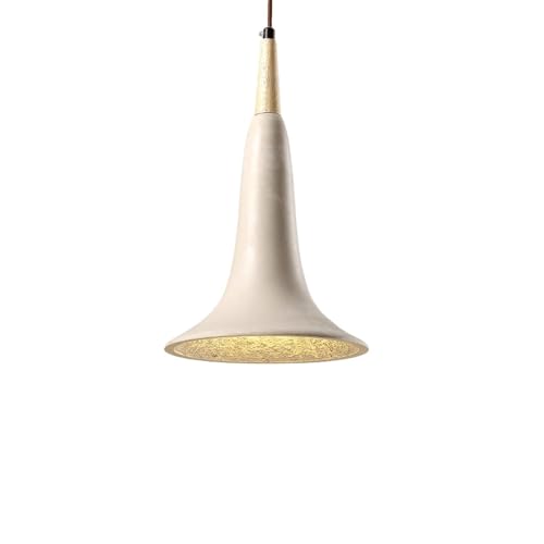Lustre pour chambre et couloir en ciment style ferme avec suspension béton gris