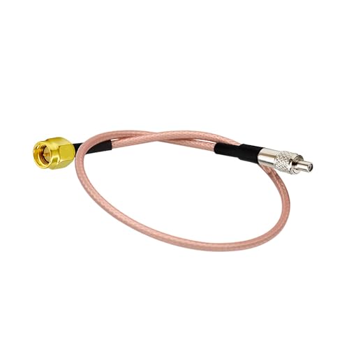 Vecys SMA Male to TS9 Female External Antenna RF Coaxial Pigtail Cable RG316 30CM/11.8IN for MiFi Mobile Hotspot Router USB Modems