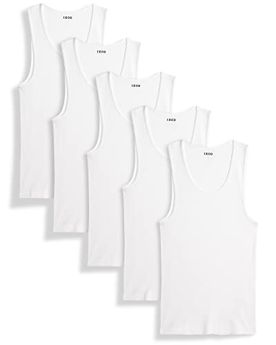 Izod Men’s Undershirts – Soft Breathable A-Shirt Tank Top (5 Pack), White/White/White/White/White, Xl #TOP10