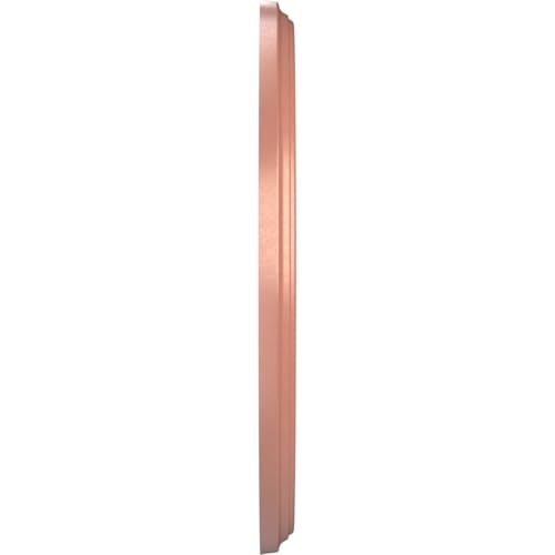 Image of Ekena Millwork CMP13BEFCP Berkshire Thermoformed PVC Ceiling Medallion (Fits Canopies up to 5 3 /4 inch), 13 inchOD x 3 1 /2 inchID x 3 /4 inchP, Universal Pearl Metallic Champagne Pink