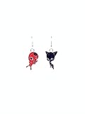 Ladybug Kwami Tikki and Plagg Earrings