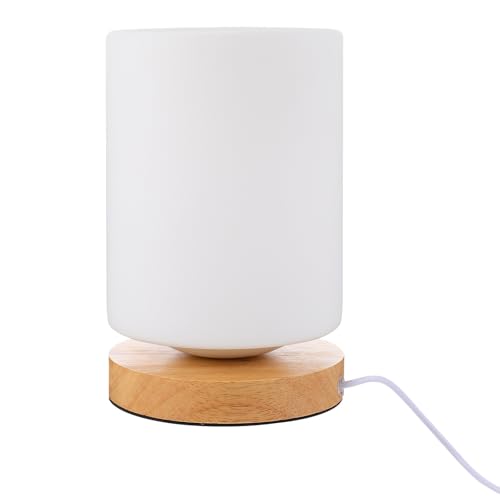 Lámpara LED de Mesa Cilíndrica con Control Táctil y Carga USB miniatura 1