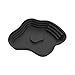 Leefasy Reptile Bathing Pool Turtle Bath Amphibians Accessories Terrarium Bowl Water and Food Bowl for Hamster Bearded Dragon Leopard, Black S